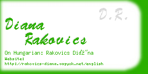 diana rakovics business card